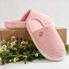 imageLongBay Womens Slippers Soft Comfy Memory Foam SlipOn Indoor House Shoes with NonSlip SolePink