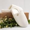 imageLongBay Womens Slippers Soft Comfy Memory Foam SlipOn Indoor House Shoes with NonSlip SoleWhite