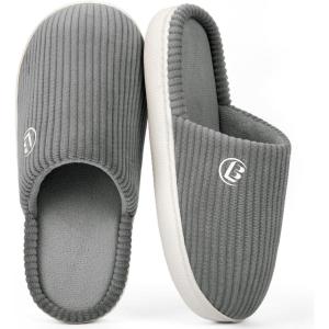 imageLongBay Womens Slippers Soft Comfy Memory Foam SlipOn Indoor House Shoes with NonSlip SoleGrey