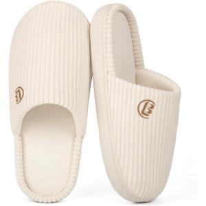 imageLongBay Womens Slippers Soft Comfy Memory Foam SlipOn Indoor House Shoes with NonSlip SoleWhite