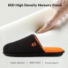 imageLongBay Mens House Slippers Comfy Knit Scuff Lightweight Memory Foam Slip On Bedroom Shoes for Indoor Outdoor TravelBright Orange