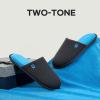 imageLongBay Mens House Slippers Comfy Knit Scuff Lightweight Memory Foam Slip On Bedroom Shoes for Indoor Outdoor TravelDusty Blue