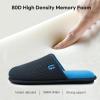 imageLongBay Mens House Slippers Comfy Knit Scuff Lightweight Memory Foam Slip On Bedroom Shoes for Indoor Outdoor TravelDusty Blue