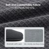 imageLongBay Mens House Slippers Comfy Knit Scuff Lightweight Memory Foam Slip On Bedroom Shoes for Indoor Outdoor TravelGrey