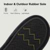 imageLongBay Mens House Slippers Comfy Knit Scuff Lightweight Memory Foam Slip On Bedroom Shoes for Indoor Outdoor TravelGrey