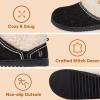 imageLongBay Womens Cozy Bootie Slippers Memory Foam Warm House Shoes with Fluffy Collar NonSlip Indoor OutdoorBlack