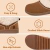 imageLongBay Womens Cozy Bootie Slippers Memory Foam Warm House Shoes with Fluffy Collar NonSlip Indoor OutdoorChestnut