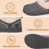 imageLongBay Womens Cozy Bootie Slippers Memory Foam Warm House Shoes with Fluffy Collar NonSlip Indoor OutdoorGrey
