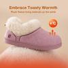 imageLongBay Womens Cozy Bootie Slippers Memory Foam Warm House Shoes with Fluffy Collar NonSlip Indoor OutdoorPink