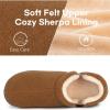 imageLongBay Mens Slippers Warm Bedroom Memory Foam House Shoes SlipOn for Indoor Outdoor WinterCamel