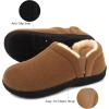 imageLongBay Mens Slippers Warm Bedroom Memory Foam House Shoes SlipOn for Indoor Outdoor WinterCamel