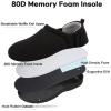 imageLongBay Mens Slippers Warm Bedroom Memory Foam House Shoes SlipOn for Indoor Outdoor WinterCoal Black