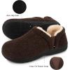 imageLongBay Mens Slippers Warm Bedroom Memory Foam House Shoes SlipOn for Indoor Outdoor WinterCoffee