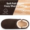 imageLongBay Mens Slippers Warm Bedroom Memory Foam House Shoes SlipOn for Indoor Outdoor WinterCoffee