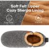 imageLongBay Mens Slippers Warm Bedroom Memory Foam House Shoes SlipOn for Indoor Outdoor WinterDark Grey