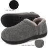 imageLongBay Mens Slippers Warm Bedroom Memory Foam House Shoes SlipOn for Indoor Outdoor WinterLight Gray