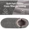 imageLongBay Mens Slippers Warm Bedroom Memory Foam House Shoes SlipOn for Indoor Outdoor WinterLight Gray
