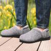 imageLongBay Mens Slippers Warm Bedroom Memory Foam House Shoes SlipOn for Indoor Outdoor WinterLight Gray
