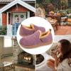 imageLongBay Womens Felt Bootie Slippers Warm Cozy Memory Foam House Shoes with Polar Fleece Lining Non Slip Indoor OutdoorDeep Pink