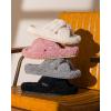 image:imageLongBay Womens Fuzzy Slippers Open Toe Memory Foam Supportive House Shoes Bow Crossbands Indoor Bedroom Slides GiftPink