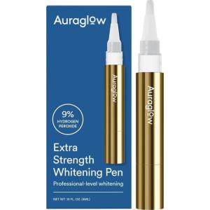 imageAuraglow Extra Strength Teeth Whitening Pen 9 Hydrogen Peroxide 40 Whitening Treatments Whitens Teeth Fast No Sensitivity 4mLMint 9
