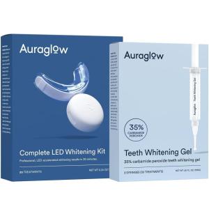 imageAuraglow Teeth Whitening Kit ampamp 35 Teeth Whitening Gel Refill Pack