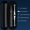 imageAURAGLOW Sonus Electric Toothbrush 5 Cleaning Modes 2 Brush Heads ampamp Travel Case 40000 VPM Sonic Toothbrush ampamp Wireless Charging 30Day Battery Life with Smart Timer BlackBlack