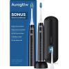 imageAURAGLOW Sonus Electric Toothbrush 5 Cleaning Modes 2 Brush Heads ampamp Travel Case 40000 VPM Sonic Toothbrush ampamp Wireless Charging 30Day Battery Life with Smart Timer BlackBlack