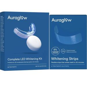 imageAuraglow Teeth Whitening Kit ampamp Teeth Whitening Strips