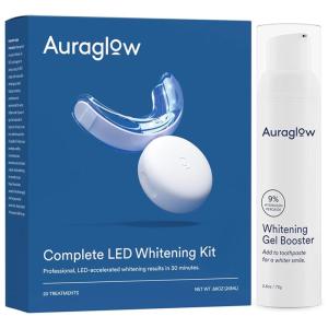 imageAuraglow Teeth Whitening Kit ampamp Whitening Toothpaste Booster Gel