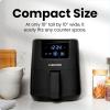 imageCHEFMAN 2 Qt Mini Air Fryer  Digital SpaceSaving Compact Air Fryer with Nonstick and Dishwasher Safe Basket Quick ampamp Easy Meals in Minutes Features Digital Timer and Shake Reminder  BlackBlack