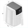 imageCHEFMAN 2 Qt Mini Air Fryer  Digital SpaceSaving Compact Air Fryer with Nonstick and Dishwasher Safe Basket Quick ampamp Easy Meals in Minutes Features Digital Timer and Shake Reminder  BlackWhite