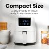 imageCHEFMAN 2 Qt Mini Air Fryer  Digital SpaceSaving Compact Air Fryer with Nonstick and Dishwasher Safe Basket Quick ampamp Easy Meals in Minutes Features Digital Timer and Shake Reminder  BlackWhite