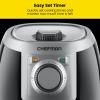 imageCHEFMAN 2 Qt Mini Air Fryer  Digital SpaceSaving Compact Air Fryer with Nonstick and Dishwasher Safe Basket Quick ampamp Easy Meals in Minutes Features Digital Timer and Shake Reminder  BlackBlack  Manual