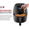imageCHEFMAN Small Air Fryer Healthy Cooking 36 Qt User Friendly Nonstick Digital Touch Screen Dishwasher Safe Basket w 60 Minute Timer ampamp Auto Shutoff Matte Black Cookbook Included