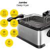 imageChefman 45 Liter Deep Fryer wBasket Strainer XL Jumbo Size Adjustable Temperature ampamp Timer Perfect for Fried Chicken Shrimp French Fries Chips ampamp More Removable OilContainer Stainless SteelStainless Steel