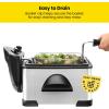 imageChefman 45 Liter Deep Fryer wBasket Strainer XL Jumbo Size Adjustable Temperature ampamp Timer Perfect for Fried Chicken Shrimp French Fries Chips ampamp More Removable OilContainer Stainless SteelStainless Steel