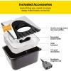 imageChefman 45 Liter Deep Fryer wBasket Strainer XL Jumbo Size Adjustable Temperature ampamp Timer Perfect for Fried Chicken Shrimp French Fries Chips ampamp More Removable OilContainer Stainless SteelStainless Steel