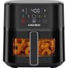 imageChefman Air Fryer  4 QT Compact Airfryer for Quick ampamp Easy Meals Features HiFry Technology for Extra Crisp EasyView Window Touch Controls with 4 Presets Nonstick ampamp Dishwasher Safe Basket  BlackBlack