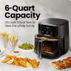 imageChefman Air Fryer  4 QT Compact Airfryer for Quick ampamp Easy Meals Features HiFry Technology for Extra Crisp EasyView Window Touch Controls with 4 Presets Nonstick ampamp Dishwasher Safe Basket  BlackBlack
