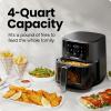 imageChefman Air Fryer  4 QT Compact Airfryer for Quick ampamp Easy Meals Features HiFry Technology for Extra Crisp EasyView Window Touch Controls with 4 Presets Nonstick ampamp Dishwasher Safe Basket  BlackBlack