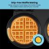 imageChefman AntiOverflow Belgian Waffle Maker wShade Selector Temperature Control Mess Free Moat Round Iron wNonstick Plates ampamp Cool Touch Handle Measuring Cup Included RedStainless  Double