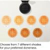 imageChefman AntiOverflow Belgian Waffle Maker wShade Selector Temperature Control Mess Free Moat Round Iron wNonstick Plates ampamp Cool Touch Handle Measuring Cup Included RedBlack