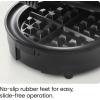 imageChefman AntiOverflow Belgian Waffle Maker wShade Selector Temperature Control Mess Free Moat Round Iron wNonstick Plates ampamp Cool Touch Handle Measuring Cup Included RedBlack Stainless Steel