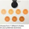 imageChefman AntiOverflow Belgian Waffle Maker wShade Selector Temperature Control Mess Free Moat Round Iron wNonstick Plates ampamp Cool Touch Handle Measuring Cup Included RedBlack Stainless Steel