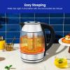 imageChefman Electric Kettle 18L 1500W Hot Water Boiler Removable Lid for Easy Cleaning Auto Shut Off BoilDry Protection Stainless Steel Filter BPA Free Borosilicate Glass Electric Tea KettleStainless Steel