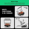imageChefman Panini Press Grill and Gourmet Sandwich Maker NonStick Coated Plates Opens 180 Degrees to Fit Any Type or Size of Food Stainless Steel Surface and Removable Drip Tray 4 Slice Black4 Slice  Digital