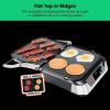 imageChefman Panini Press Grill and Gourmet Sandwich Maker NonStick Coated Plates Opens 180 Degrees to Fit Any Type or Size of Food Stainless Steel Surface and Removable Drip Tray 4 Slice Black4 Slice  Digital