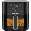 imageChefman Air Fryer  4 QT Compact Airfryer for Quick ampamp Easy Meals Features HiFry Technology for Extra Crisp EasyView Window Touch Controls with 4 Presets Nonstick ampamp Dishwasher Safe Basket  BlackBlack