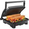 imageChefman Panini Press Grill and Gourmet Sandwich Maker NonStick Coated Plates Opens 180 Degrees to Fit Any Type or Size of Food Stainless Steel Surface and Removable Drip Tray 4 Slice Black4 Slice